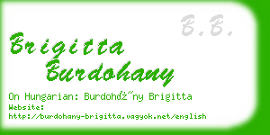 brigitta burdohany business card